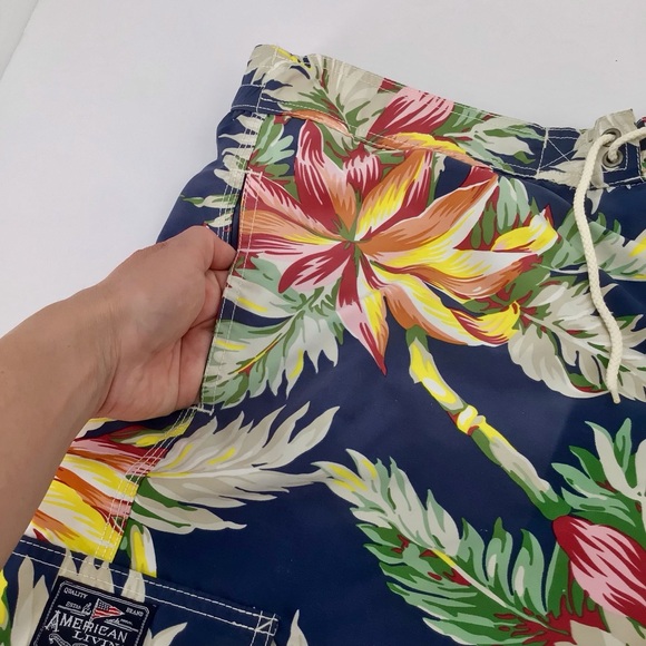 American Living Mens Board Short Swim trunk Hawaiian tropical floral sz XL - Picture 2 of 13
